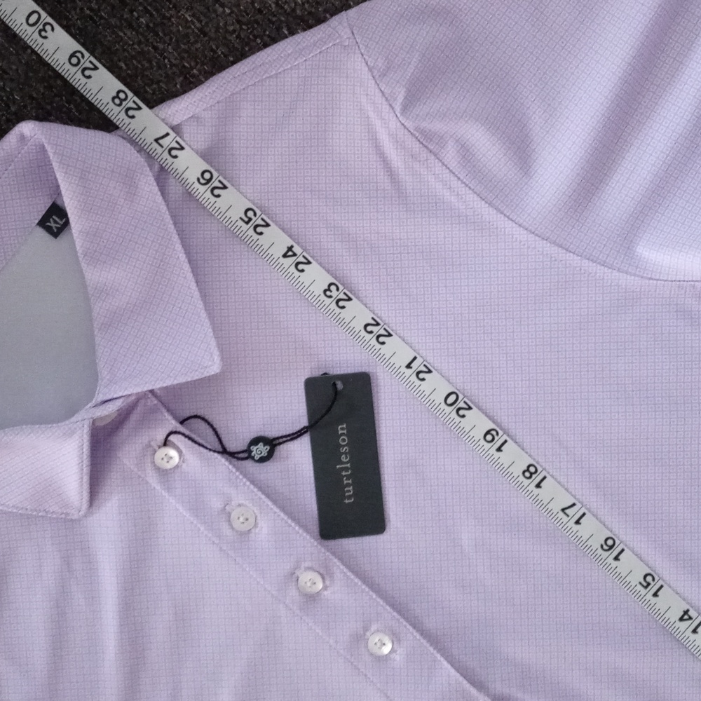 🆕️ ⛳️Turtleson⛳️ - Lavender Clare Mini Diamond Jacquard Performance Polo - Picture 11 of 11
